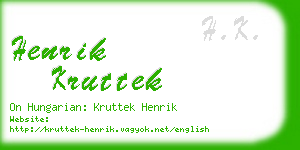 henrik kruttek business card